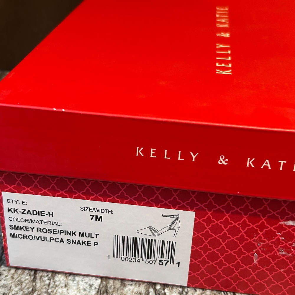 Women's Kelly & Katie Zadie Smokey Rose Snake Stiletto Ankle Strap Shoe - Picture 9 of 10